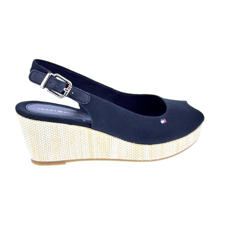 Sandalias Tommy Hilfiger zapatos Mujer modelo Iconic Elba Sling Negro 