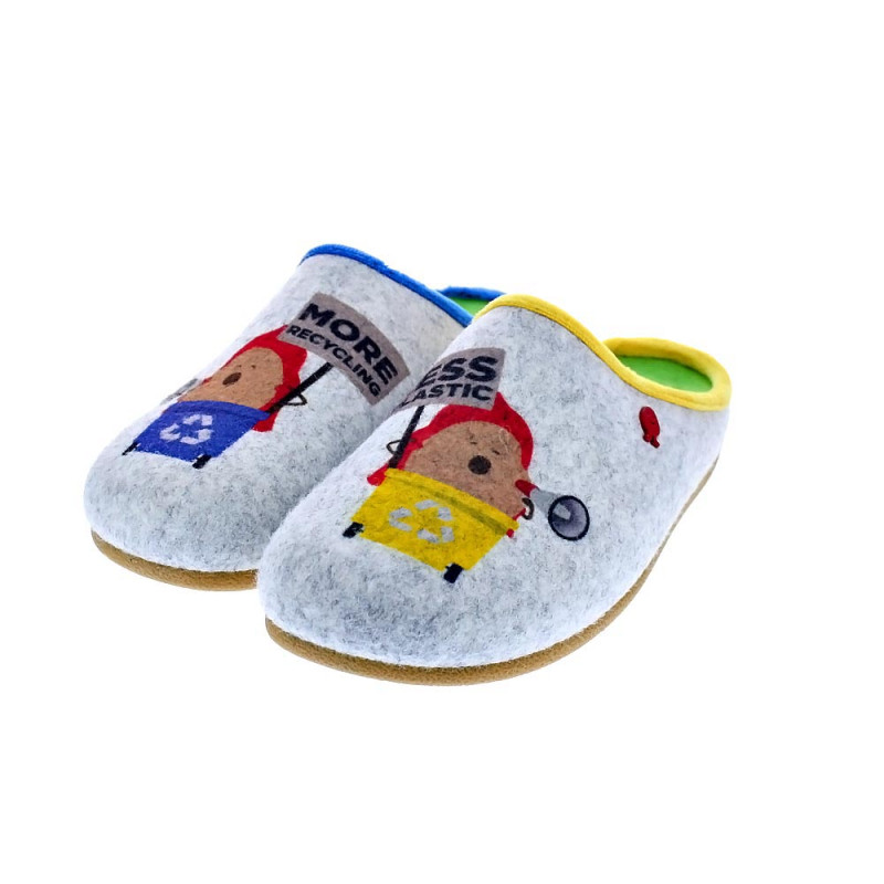 Pantuflas Potatoes zapatos Mujer modelo Gante Gris 