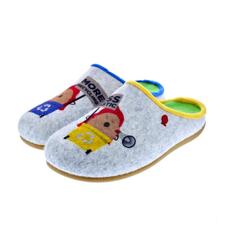 Pantuflas Potatoes zapatos Mujer modelo Gante Gris 
