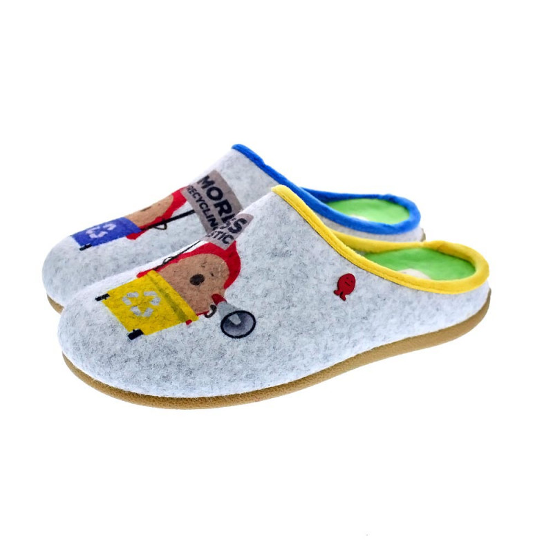 Pantuflas Potatoes zapatos Mujer modelo Gante Gris 