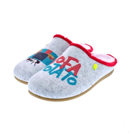 Pantuflas Potatoes zapatos Mujer modelo Ruthen Gris 