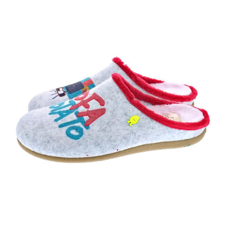 Pantuflas Potatoes zapatos Mujer modelo Ruthen Gris 