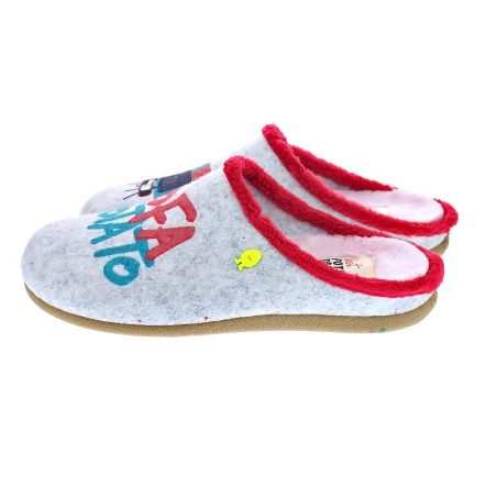 Pantuflas Potatoes zapatos Mujer modelo Ruthen Gris 