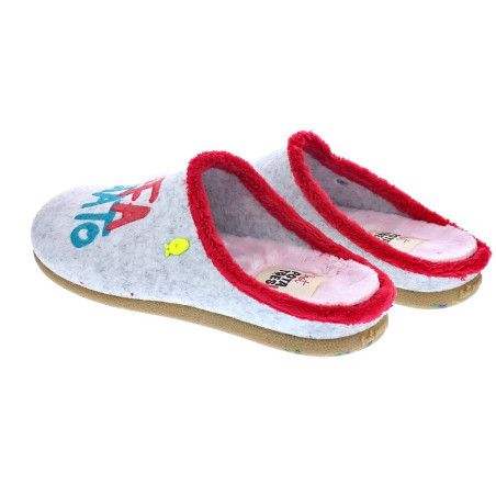 Pantuflas Potatoes zapatos Mujer modelo Ruthen Gris 