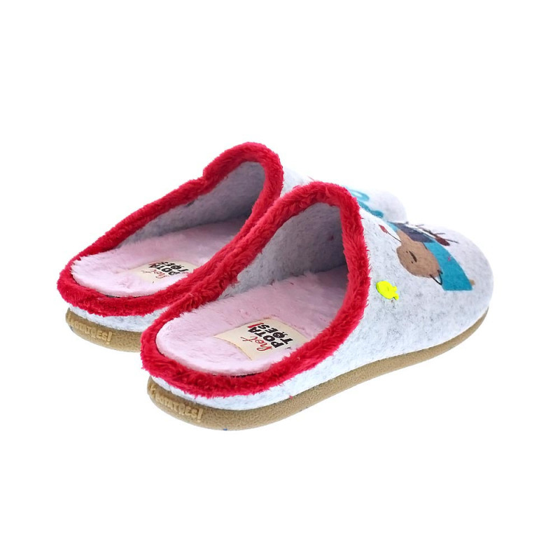 Pantuflas Potatoes zapatos Mujer modelo Ruthen Gris 