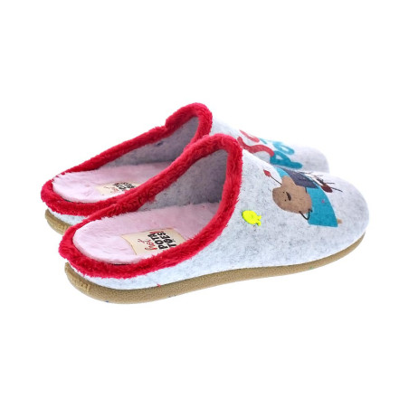 Pantuflas Potatoes zapatos Mujer modelo Ruthen Gris 