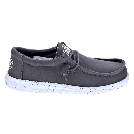 Mocasines Hey Dude zapatos Hombre modelo Wally Slub Gris 