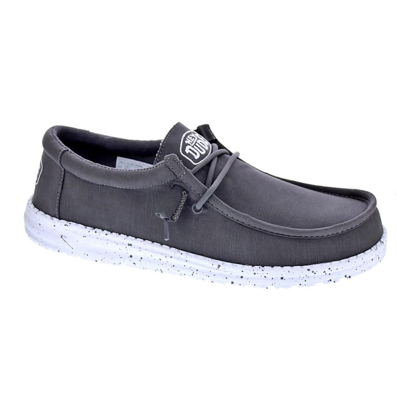 Mocasines Hey Dude zapatos Hombre modelo Wally Slub Gris 