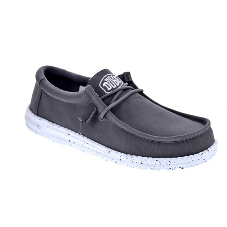 Mocasines Hey Dude zapatos Hombre modelo Wally Slub Gris 