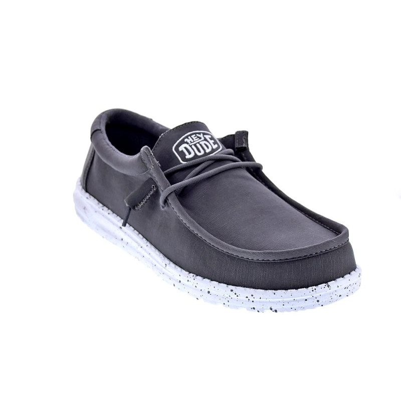 Mocasines Hey Dude zapatos Hombre modelo Wally Slub Gris 