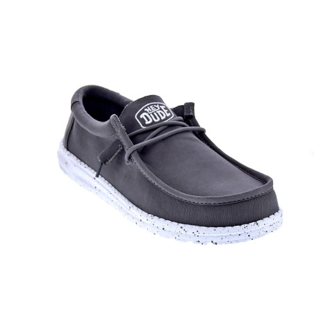 Mocasines Hey Dude zapatos Hombre modelo Wally Slub Gris 