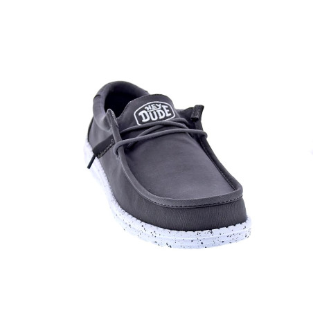 Mocasines Hey Dude zapatos Hombre modelo Wally Slub Gris 