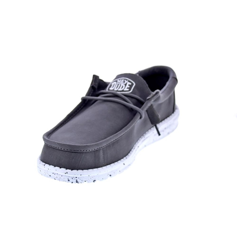 Mocasines Hey Dude zapatos Hombre modelo Wally Slub Gris 