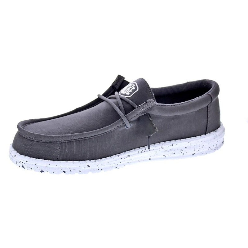 Mocasines Hey Dude zapatos Hombre modelo Wally Slub Gris 