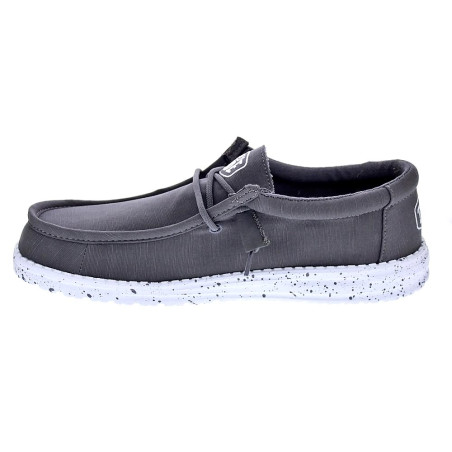 Mocasines Hey Dude zapatos Hombre modelo Wally Slub Gris 