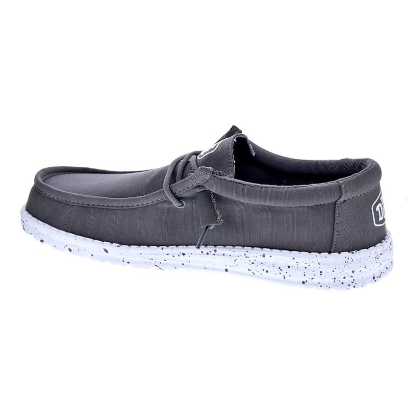 Mocasines Hey Dude zapatos Hombre modelo Wally Slub Gris 
