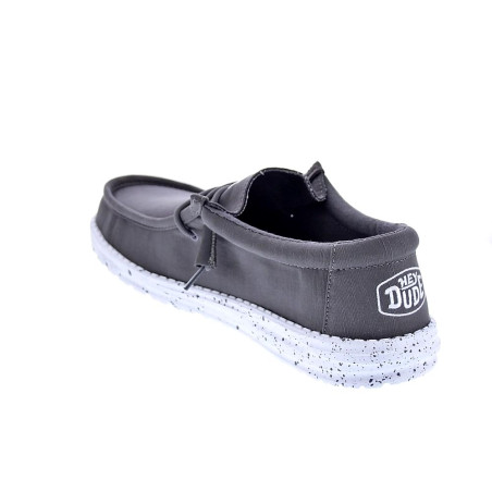 Mocasines Hey Dude zapatos Hombre modelo Wally Slub Gris 