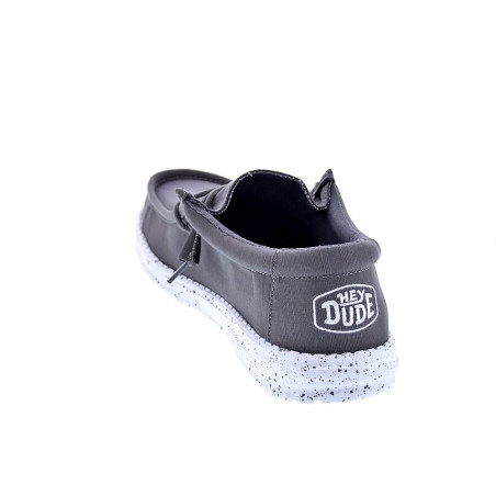 Mocasines Hey Dude zapatos Hombre modelo Wally Slub Gris 