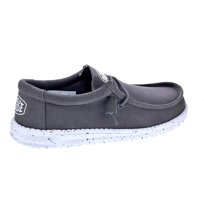 Mocasines Hey Dude zapatos Hombre modelo Wally Slub Gris 