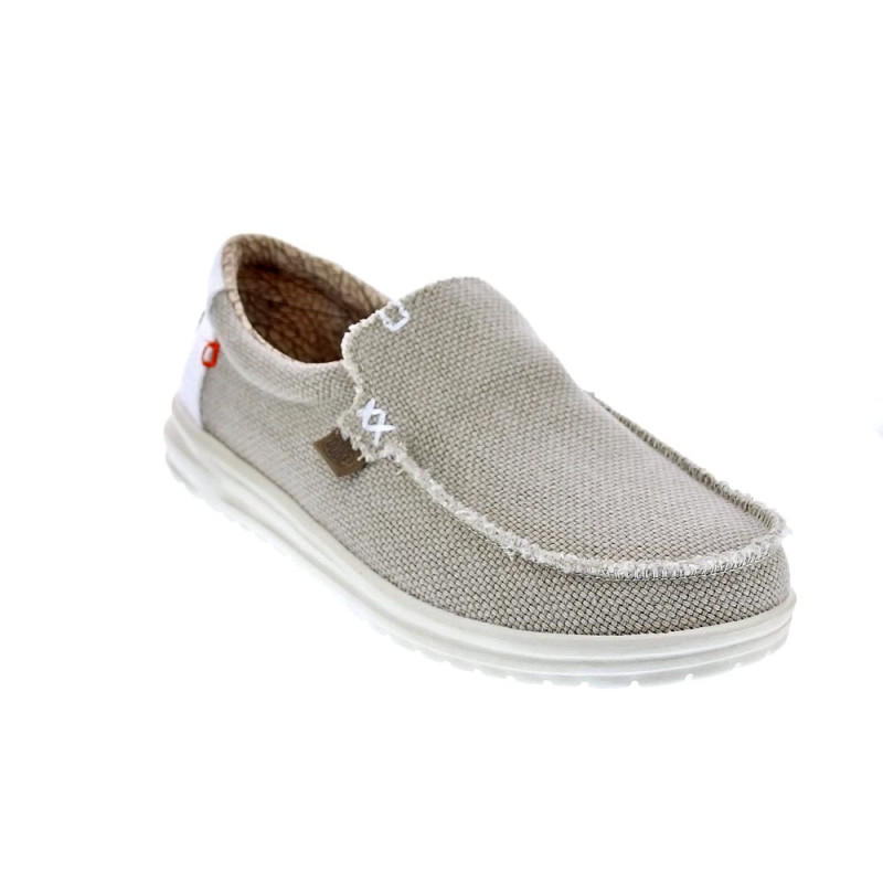 Mocasines Hey Dude zapatos Hombre modelo Mikka Braided Beige 