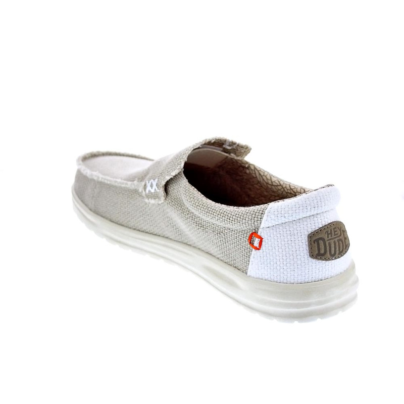 Mocasines Hey Dude zapatos Hombre modelo Mikka Braided Beige 