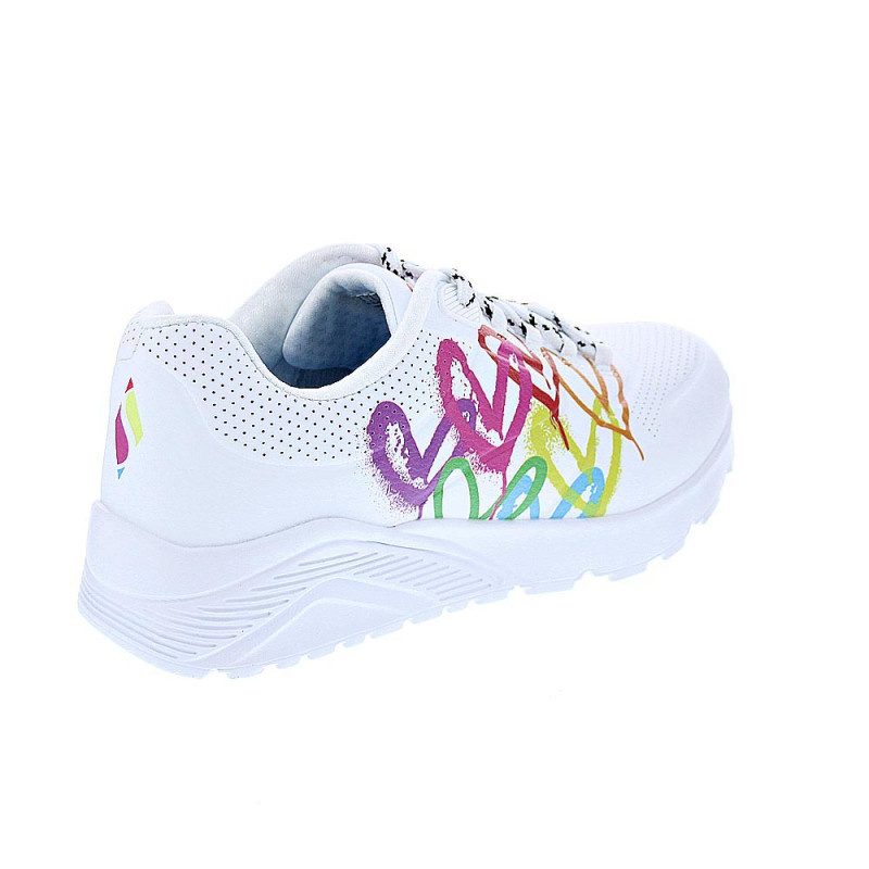 Zapatillas Skechers zapatos Niña modelo Uno Lite Blanco 