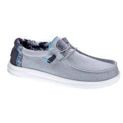 Mocasines Hey Dude zapatos Hombre modelo Wally H2O Gris  2