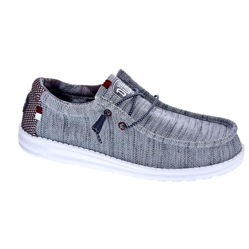 Mocasines Hey Dude zapatos Hombre modelo Wally Sox Gris 