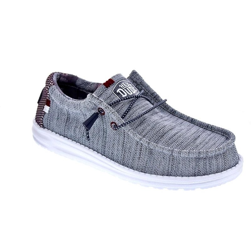 Mocasines Hey Dude zapatos Hombre modelo Wally Sox Gris 