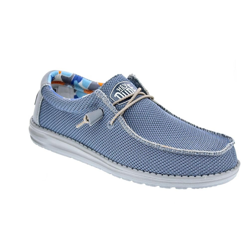 Mocasines Hey Dude zapatos Hombre modelo Wally Sox Triple Azul 