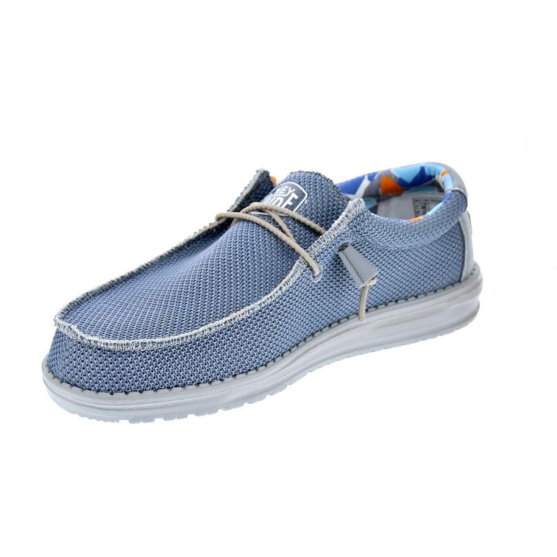 Mocasines Hey Dude zapatos Hombre modelo Wally Sox Triple Azul 