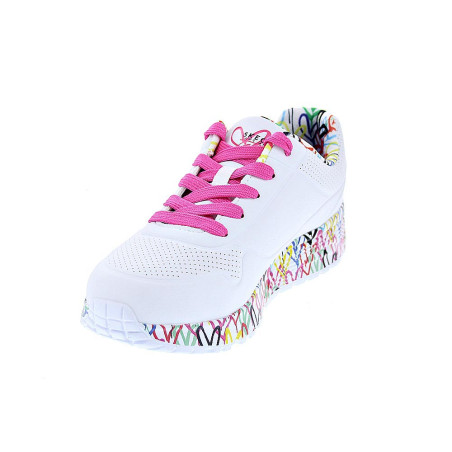 Zapatillas Skechers zapatos Niña modelo Uno Lite Blanco Cordón