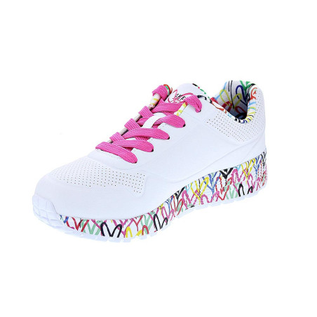 Zapatillas Skechers zapatos Niña modelo Uno Lite Blanco Cordón