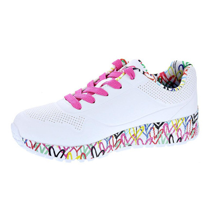 Zapatillas Skechers zapatos Niña modelo Uno Lite Blanco Cordón