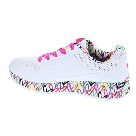 Zapatillas Skechers zapatos Niña modelo Uno Lite Blanco Cordón