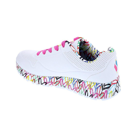 Zapatillas Skechers zapatos Niña modelo Uno Lite Blanco Cordón