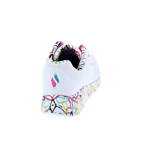 Zapatillas Skechers zapatos Niña modelo Uno Lite Blanco Cordón