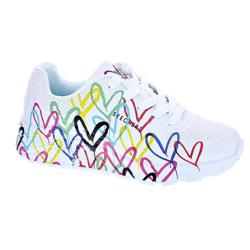 Zapatillas Skechers zapatos Niña modelo Uno Lite Blanco 