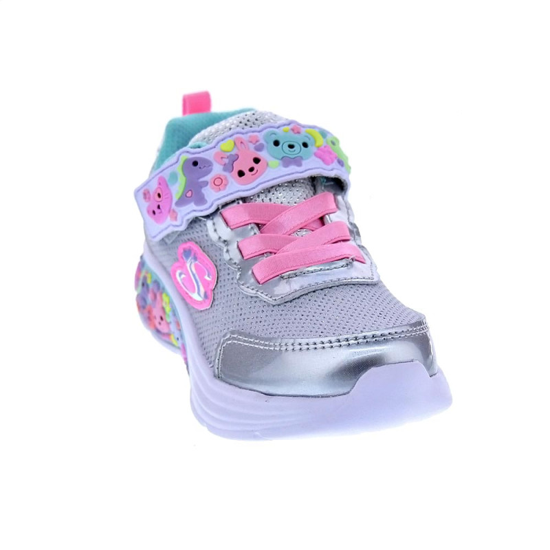 Zapatillas Skechers zapatos Niña modelo My Dreamers Plata Velcro