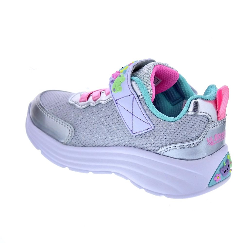 Zapatillas Skechers zapatos Niña modelo My Dreamers Plata Velcro