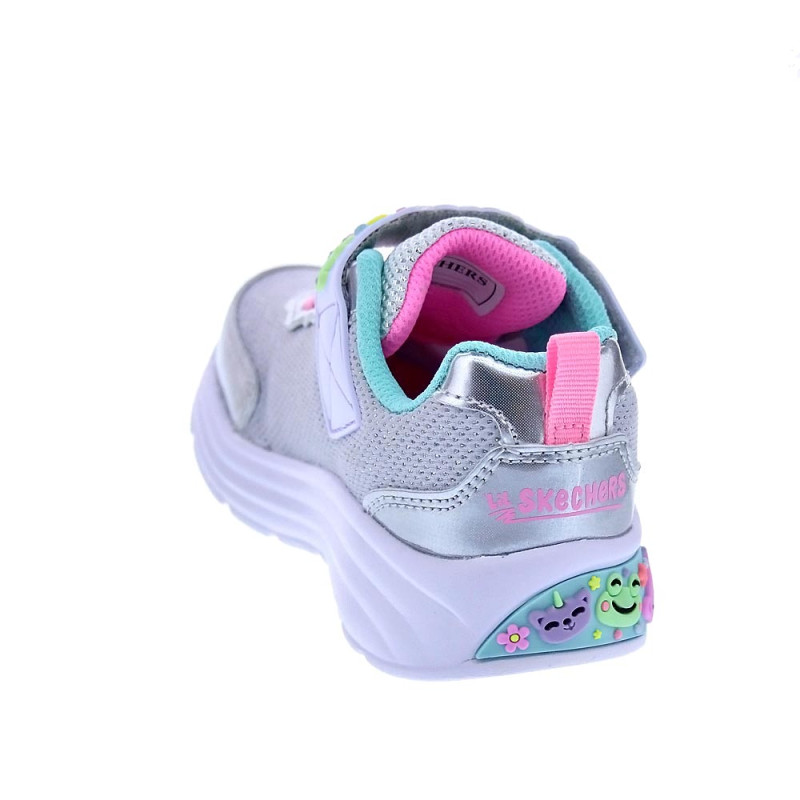 Zapatillas Skechers zapatos Niña modelo My Dreamers Plata Velcro