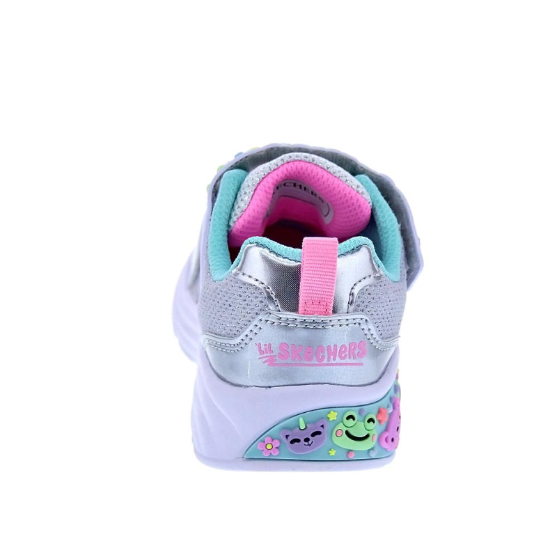 Zapatillas Skechers zapatos Niña modelo My Dreamers Plata Velcro