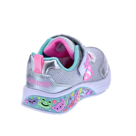 Zapatillas Skechers zapatos Niña modelo My Dreamers Plata Velcro
