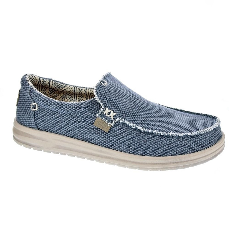 Mocasines Hey Dude zapatos Hombre modelo Mikka Braided Azul 