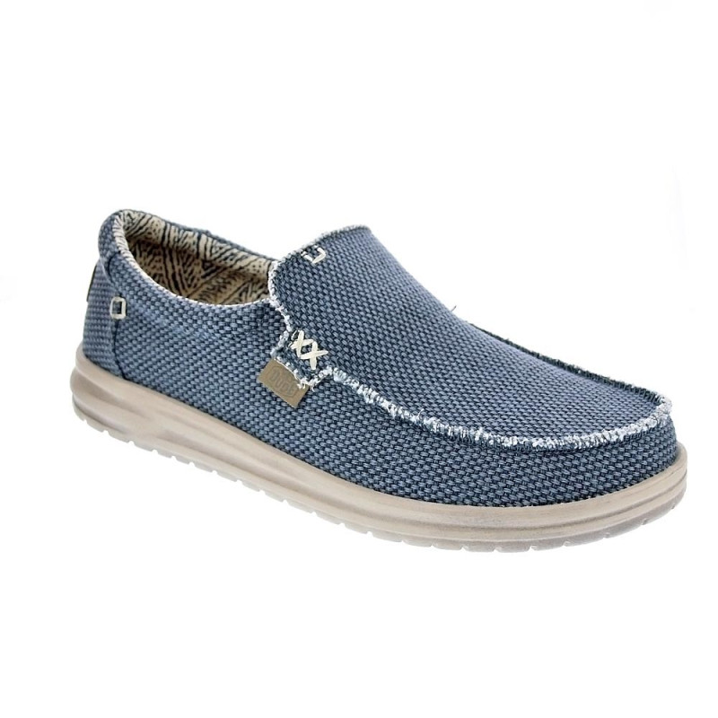 Mocasines Hey Dude zapatos Hombre modelo Mikka Braided Azul 