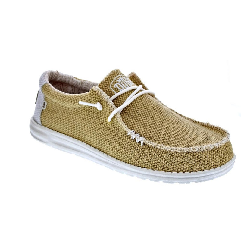Mocasines Hey Dude zapatos Hombre modelo Wally Braided Amarillo 