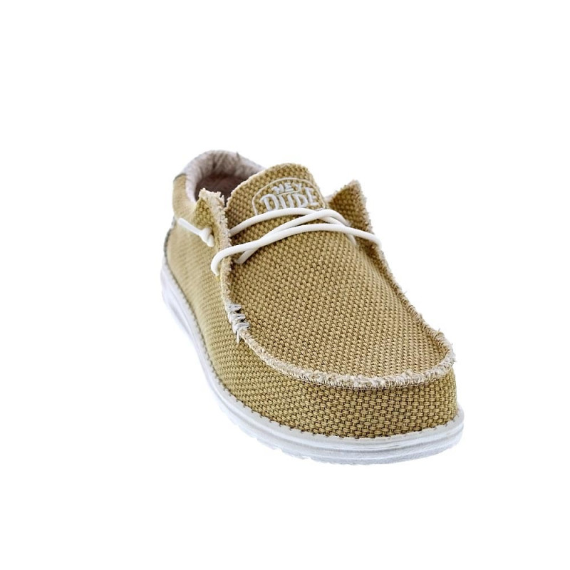 Mocasines Hey Dude zapatos Hombre modelo Wally Braided Amarillo 