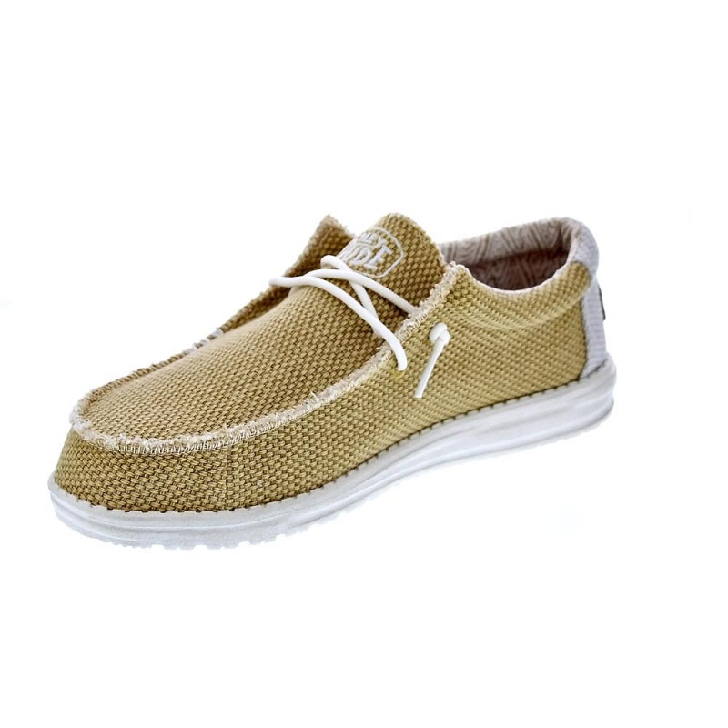 Mocasines Hey Dude zapatos Hombre modelo Wally Braided Amarillo 