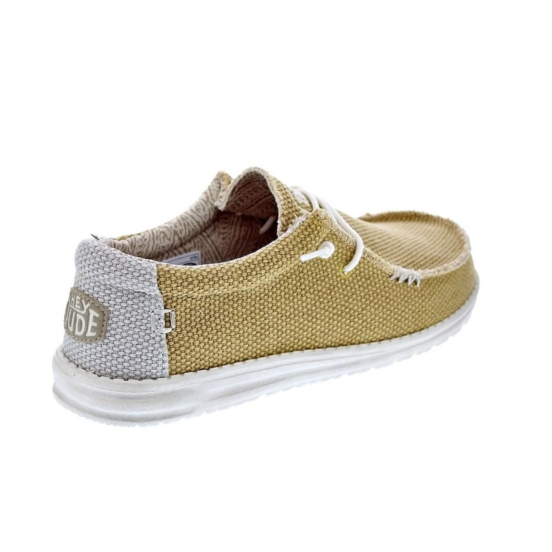 Mocasines Hey Dude zapatos Hombre modelo Wally Braided Amarillo 
