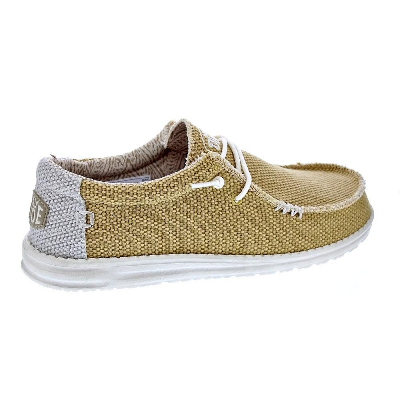 Mocasines Hey Dude zapatos Hombre modelo Wally Braided Amarillo 